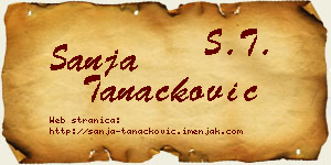 Sanja Tanacković vizit kartica